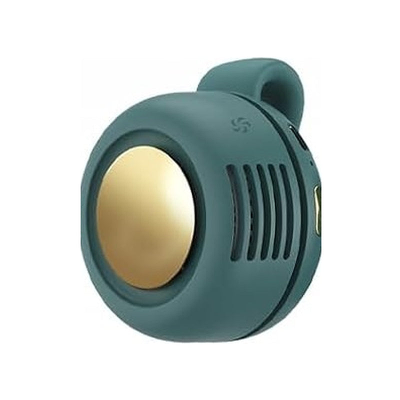 Dark green clip-on bladeless fan, single unit on a white background #swatch